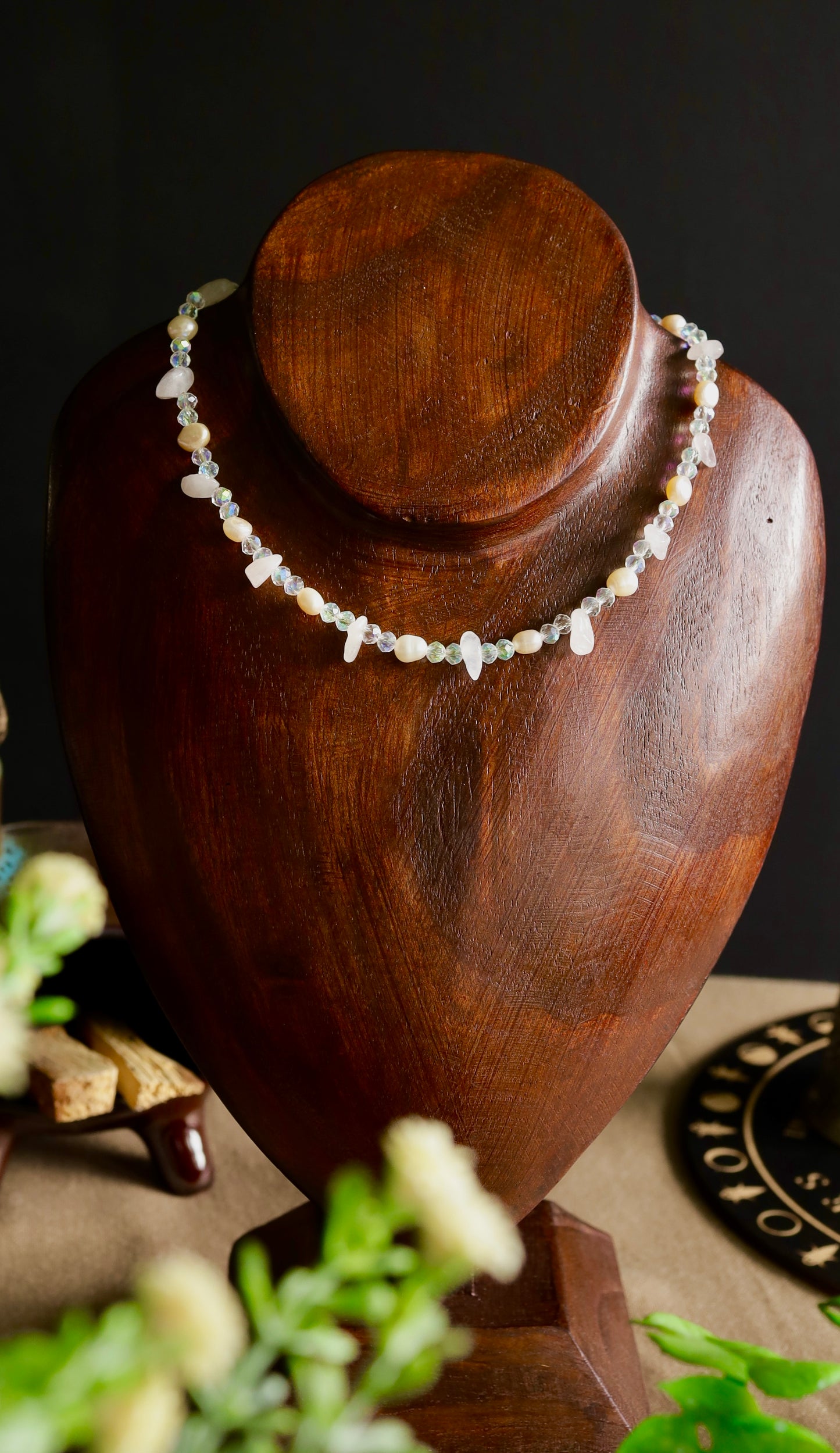 Collar Ritual de Belleza y Amor Propio – Perla y Cuarzo Rosa