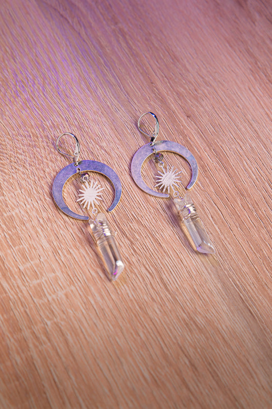 Aretes de cuarzo cristal