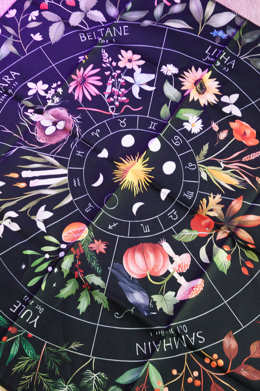 Tapete para Tarot - Rueda de la Vida