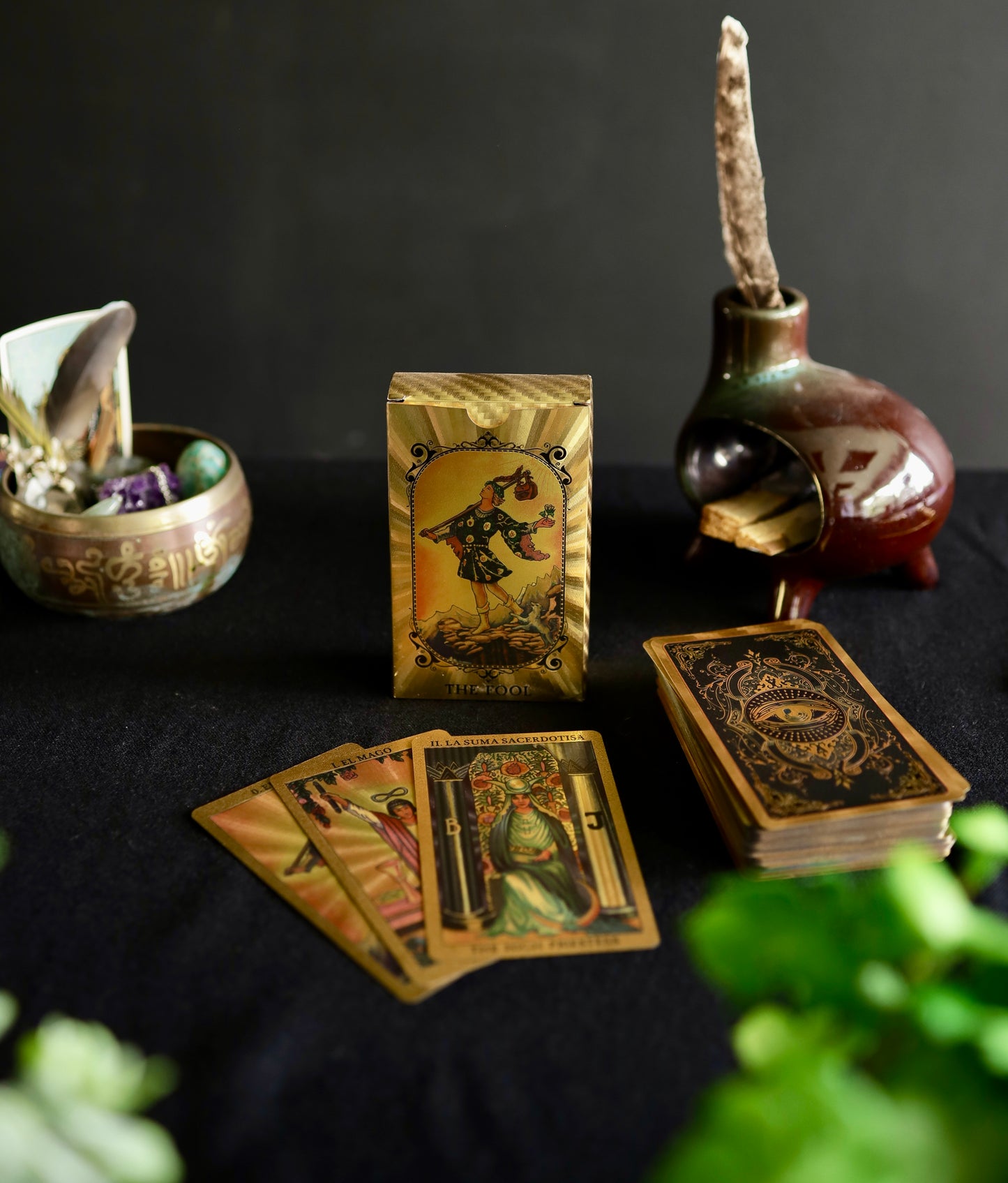 Tarot Rider Waite Dorado - Español (Kit Completo)