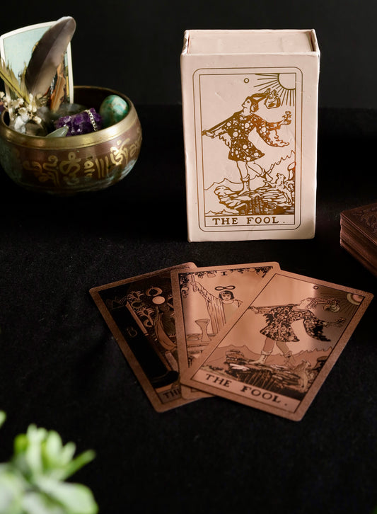 Tarot Rider Waite Oro Rosa - Inglés (Kit de Inicio)