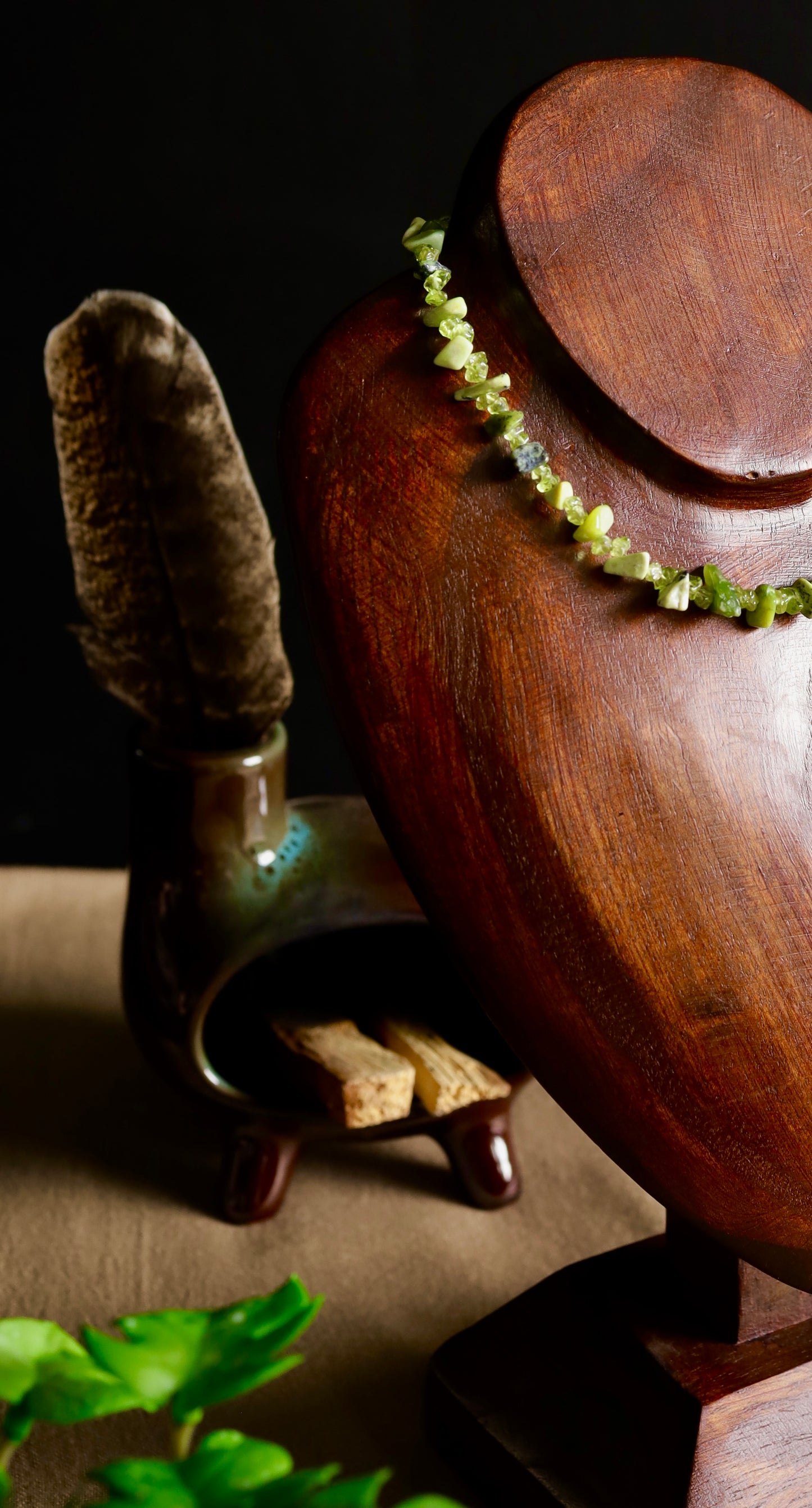 Collar Ritual de Riqueza y Flujo – Peridoto y Serpentina