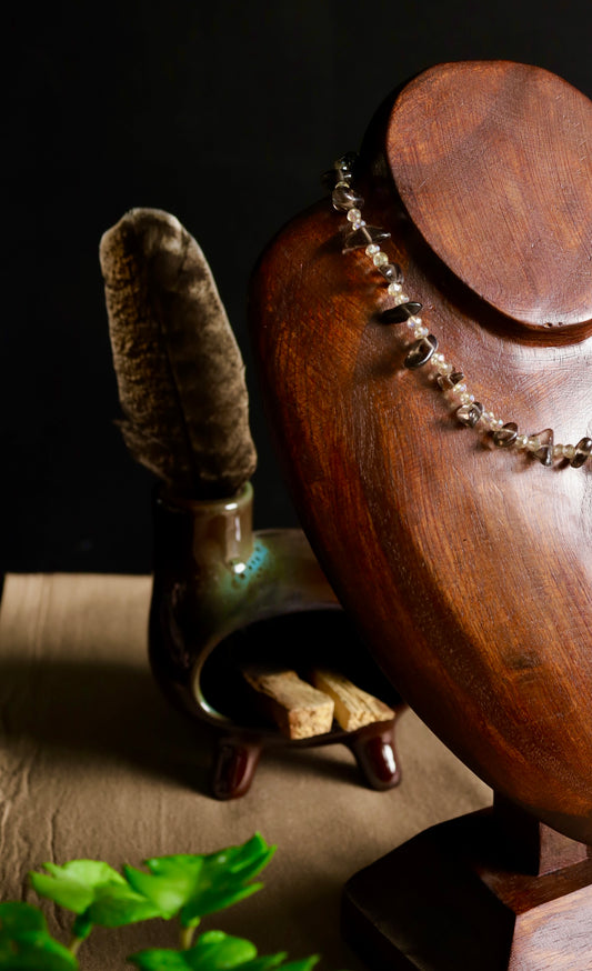 Collar Ritual de Protección – Cuarzo Ahumado