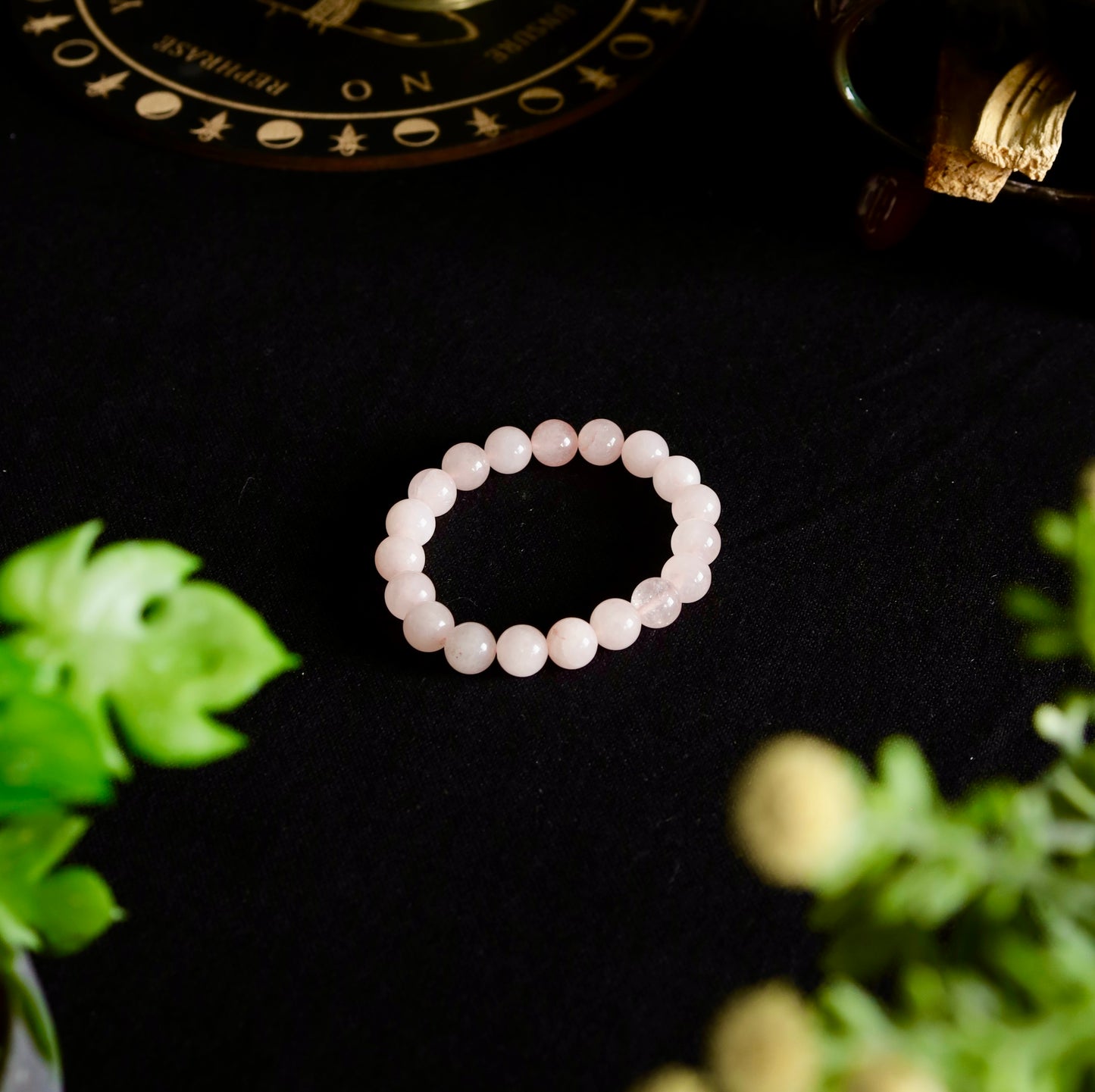 Pulsera de cuarzo rosa (Piedras Grandes)